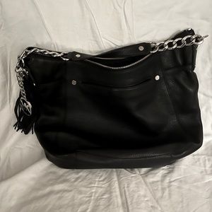 Black leather Michael Kors shoulder bag